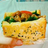 自制早餐之肥牛三明治🥪