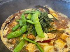 铁锅排骨炖豆角-那红花·东北菜铁锅炖(仙林金鹰店)