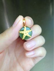 海星和田玉吊坠-周大福 CHOW TAI FOOK(新世界百货崇文店)