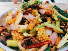 干锅牛肉虾（大份）-干锅鱼庄(北京荟聚西红门购物中心店)