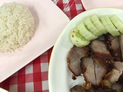 叉烧脆皮猪肉双拼-鸡饭店