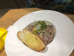 奶油培根蘑菇芦笋面-LO CALCOW卡路力轻食主义餐厅(陆家嘴店)