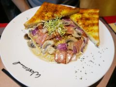奶油蘑菇培根意面-遇见西木美式餐厅(体育路店)
