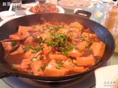 铁锅焖鱼头豆腐-清雅轩·清真菜·传统菜•融合菜(滑翔店)