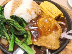 铁板蜜椒鸡扒饭-佰搭果·广式茶餐厅(石牌东路店)