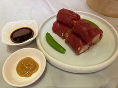 脆皮鲜虾红苔肠-悦湖公馆