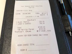 账单-Caprice(香港四季酒店)