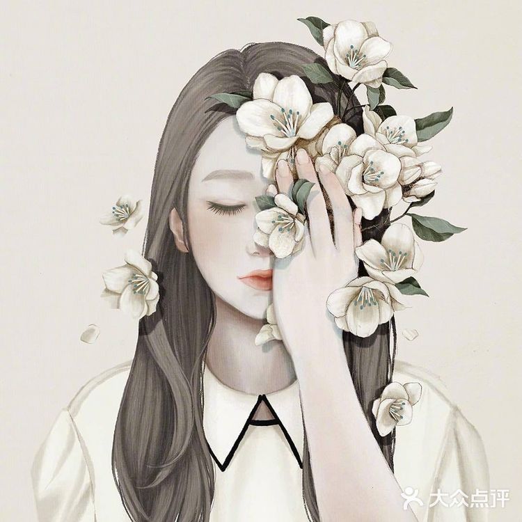 恬静的女孩与花卉🌺