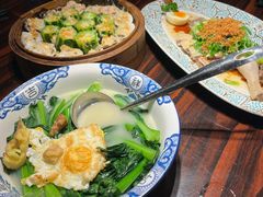 拍姜煎蛋浸淋菜叶-粤·向群饭店(麓景路店)