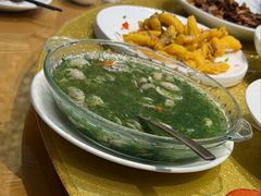 荠菜蘑菇烩虾仁-长兴菜馆(高桥店)