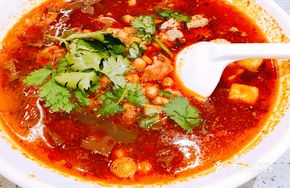 Spicy Pork Intestine Duck Blood Noodle Soup