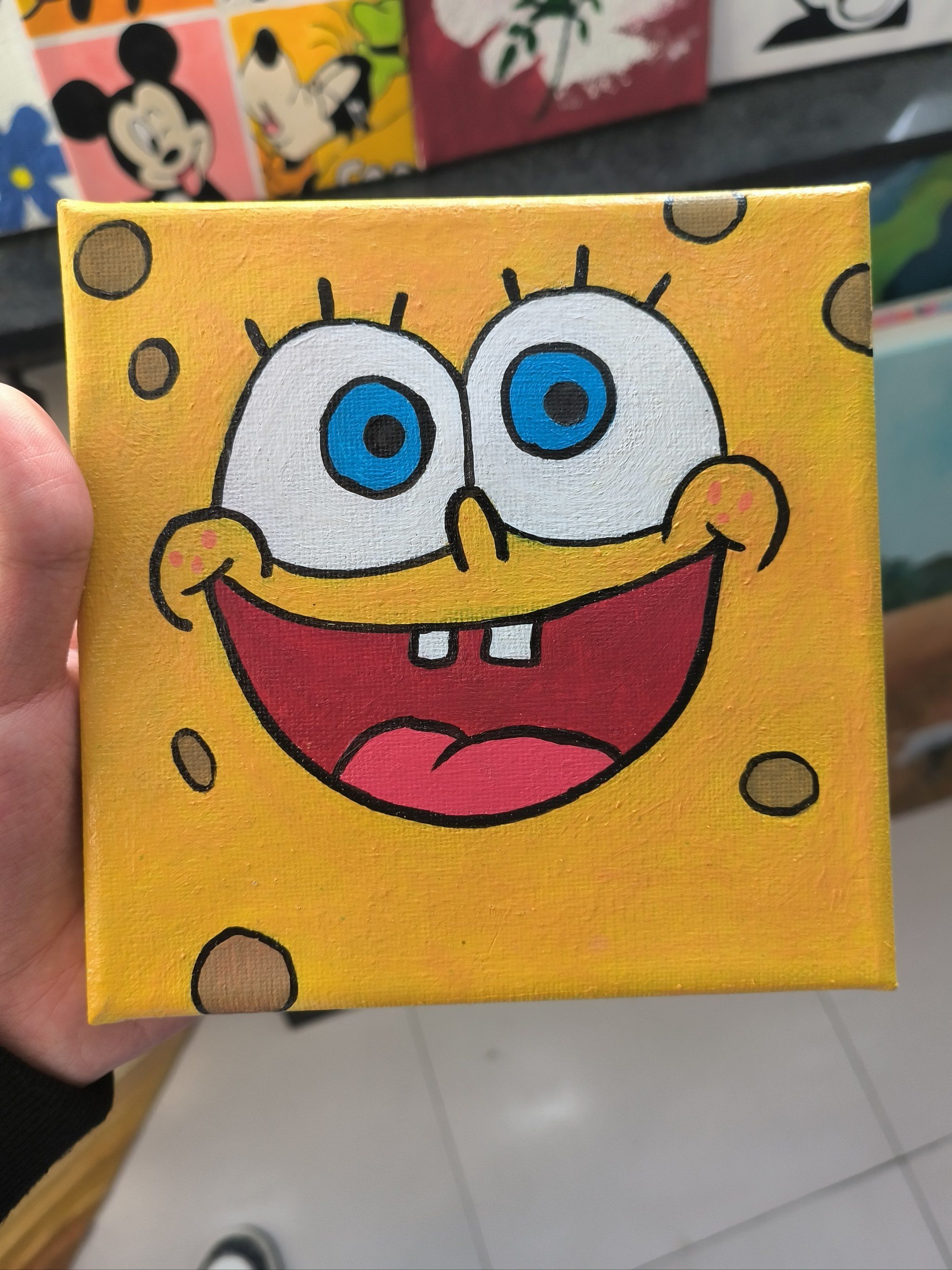 卡通世界diy丙烯画