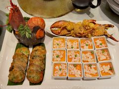 波龍蒸蛋拼蝦餅-瓯菜排档·温州海鲜(玕南店)