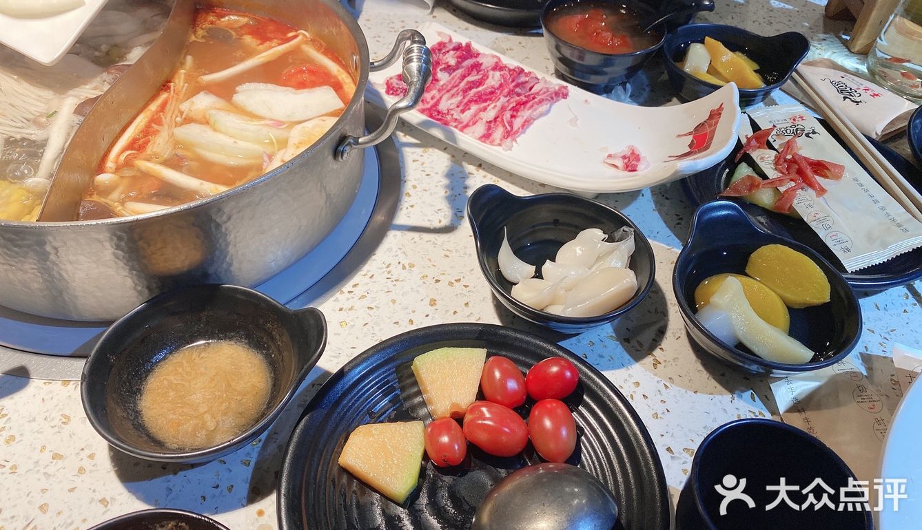 大连高新区万达广场[调皮]手选鲜牛肉火锅[糖果]打卡成功[胜利]