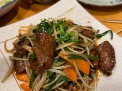 韭菜炒猪肝-晶吉·居酒屋·烧鸟·生鱼饭(中山区民主广场店)
