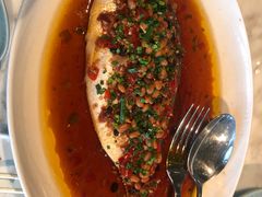 雪菜笋丝蒸东海大黄鱼-无锡苏宁银河国际酒店-悦府65中餐厅