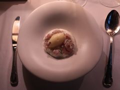 鱼师鱼青森苹果冰糕白芦笋奶泡-三嚥阁 La Villa Restaurant