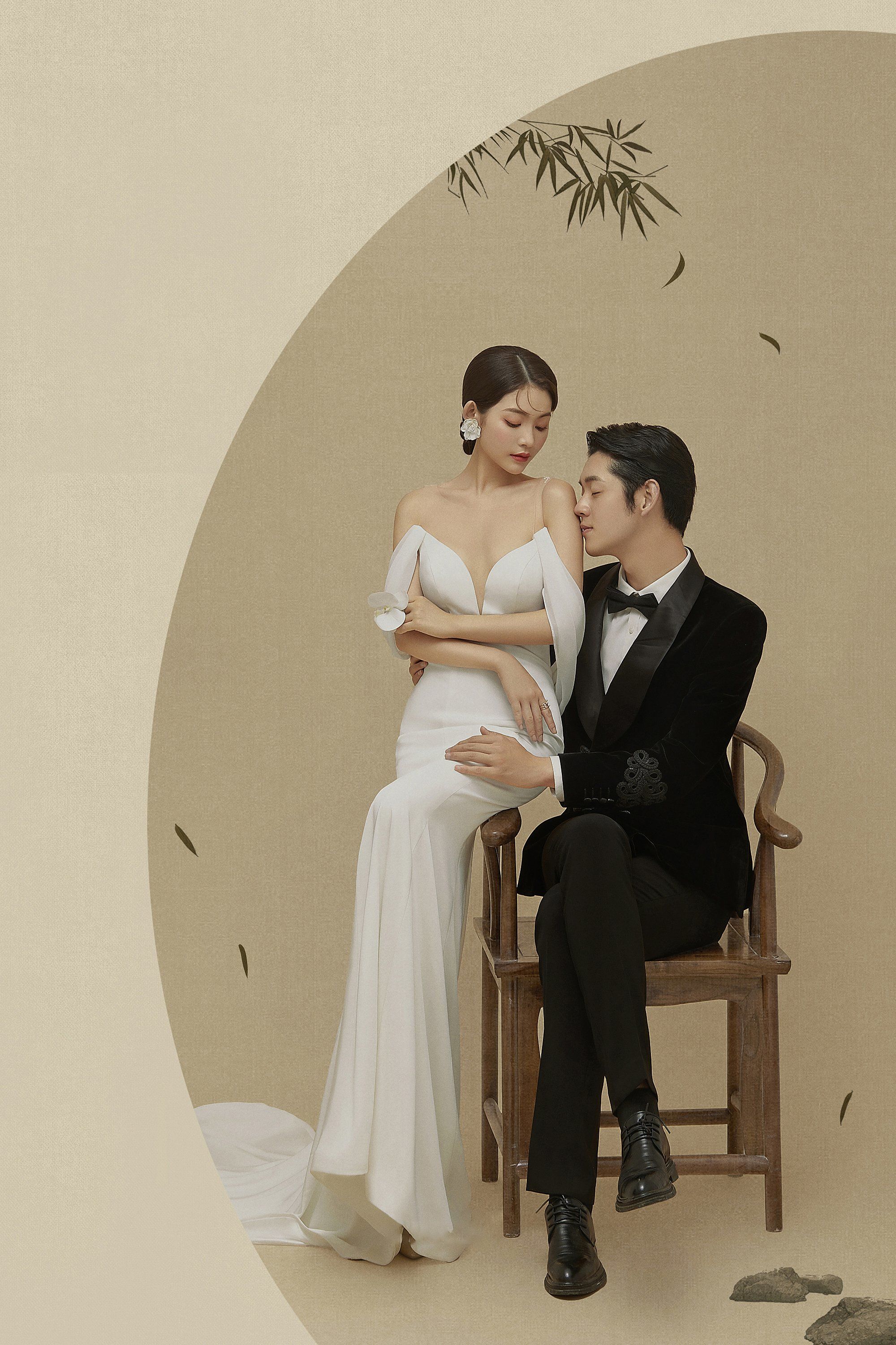 工笔画婚纱照