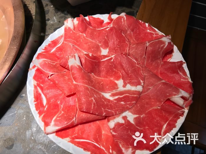 重庆地瓜老火锅-上脑肥牛-菜-上脑肥牛图片-北京美食-大众点评网