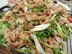 铁板羊肉-宝轩渔府·老字号海鲜·正宗津菜(水上店)