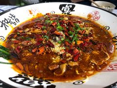 水煮肉片-茂县小辣椒川菜馆-羌家铜锅土火锅
