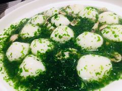 荠菜蘑菇烩鱼圆-望乡楼上海菜(日月光店)