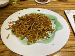 炸酥小蘑菇-一盏明灯全素斋(殊像寺店)