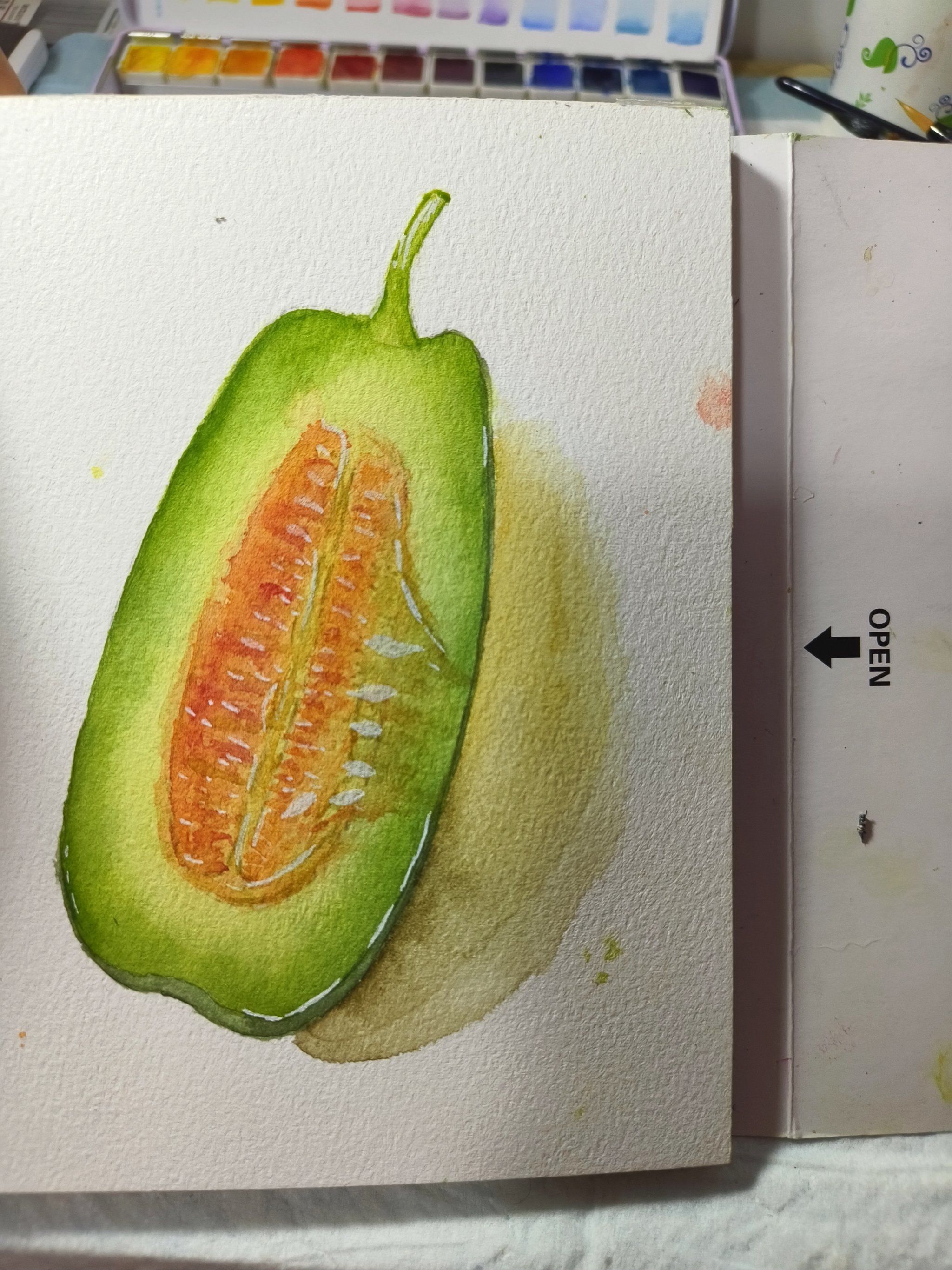 水彩画里的甜蜜果实