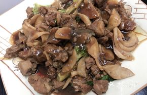 Braised Duck with Dried Mushrooms and Tofu Skin