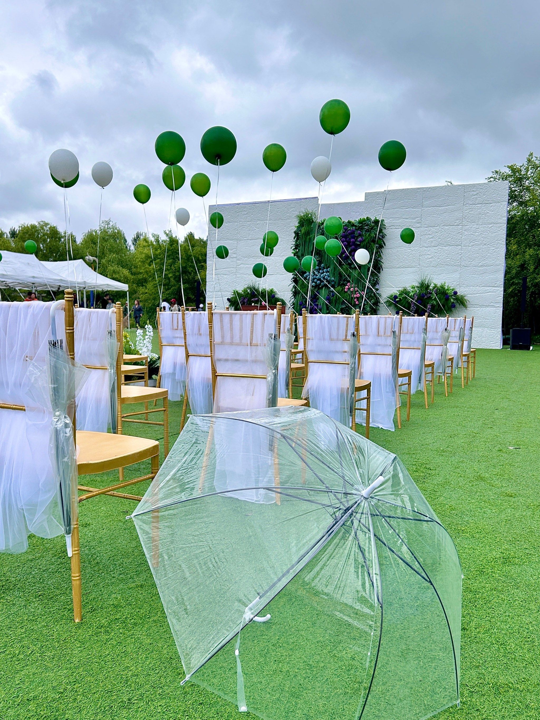 经典不过时,自带松弛感的白绿色草坪婚礼