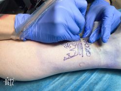 小腿-怪咖纹身刺青