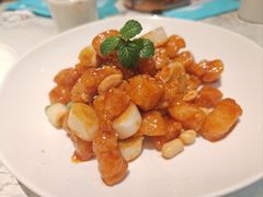 宫保鳕鱼丁-悦海·家宴·冰花皮皮虾大锅贴(宝龙店)