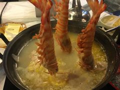花竹虾-鲜入围煮花胶鸡海鲜火锅