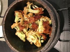石锅培根花菜-莫干山郡安里度假酒店-桃尖中餐厅