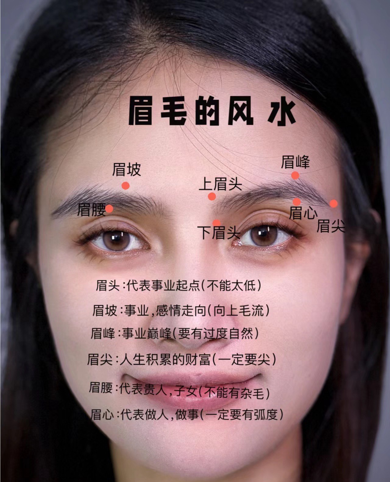 女人眉毛的风水图片