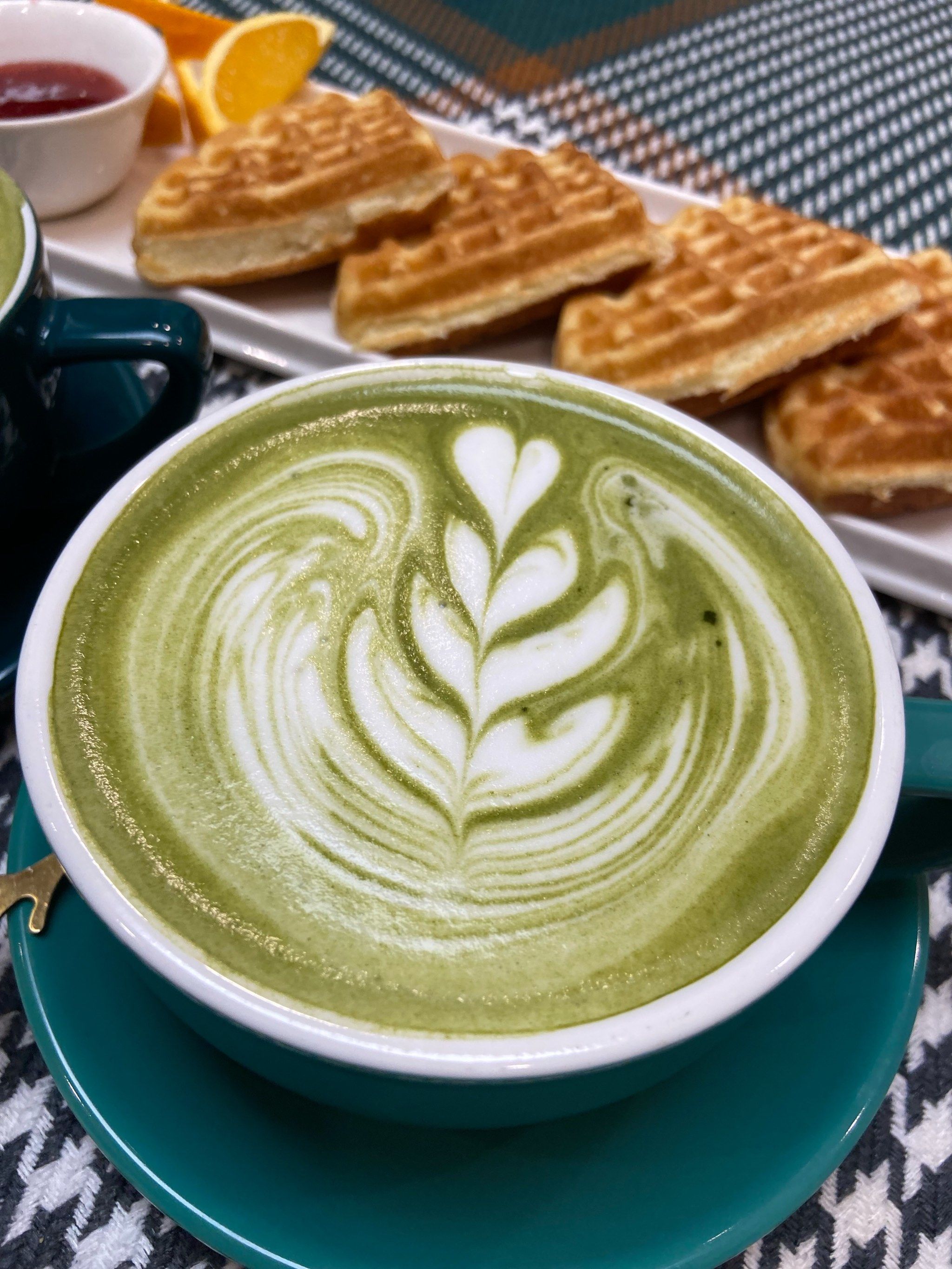 抹茶拿铁暖心一刻