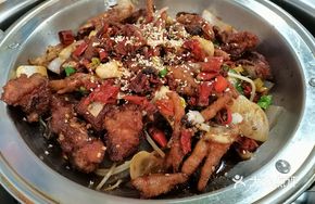 Spicy Pork Rib Dry Pot with Chicken Feet