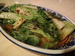 白灼时蔬-九道菜有鸡鱼头(石鼓路店)