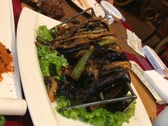 烧烤茄子尖椒-蒙古人烤羊大师·绿野餐厅(工农大路店)