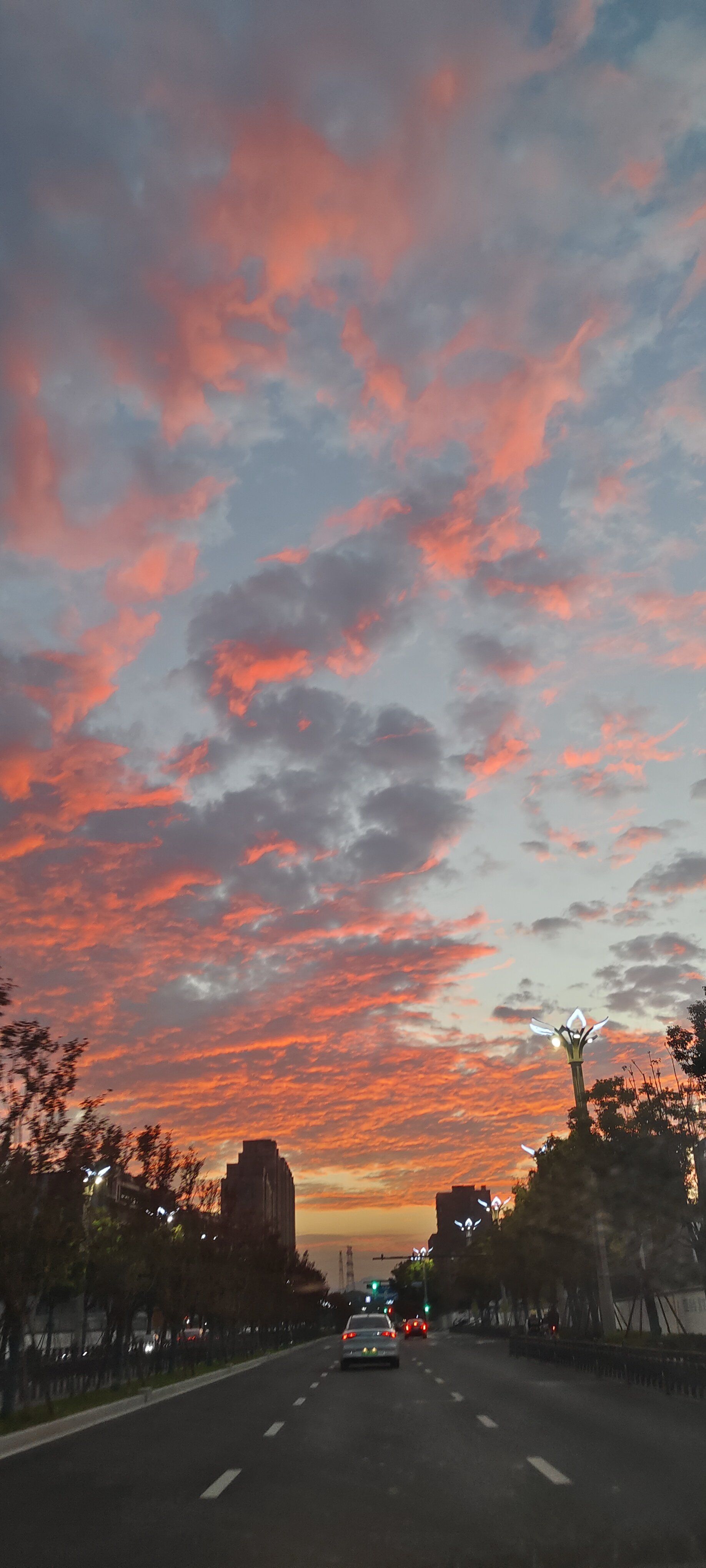 晚霞染红了天空