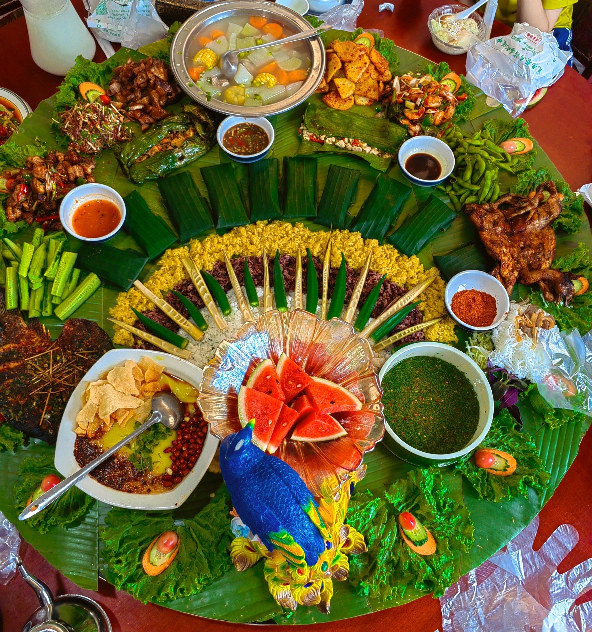 特有傣味特色的孔雀宴