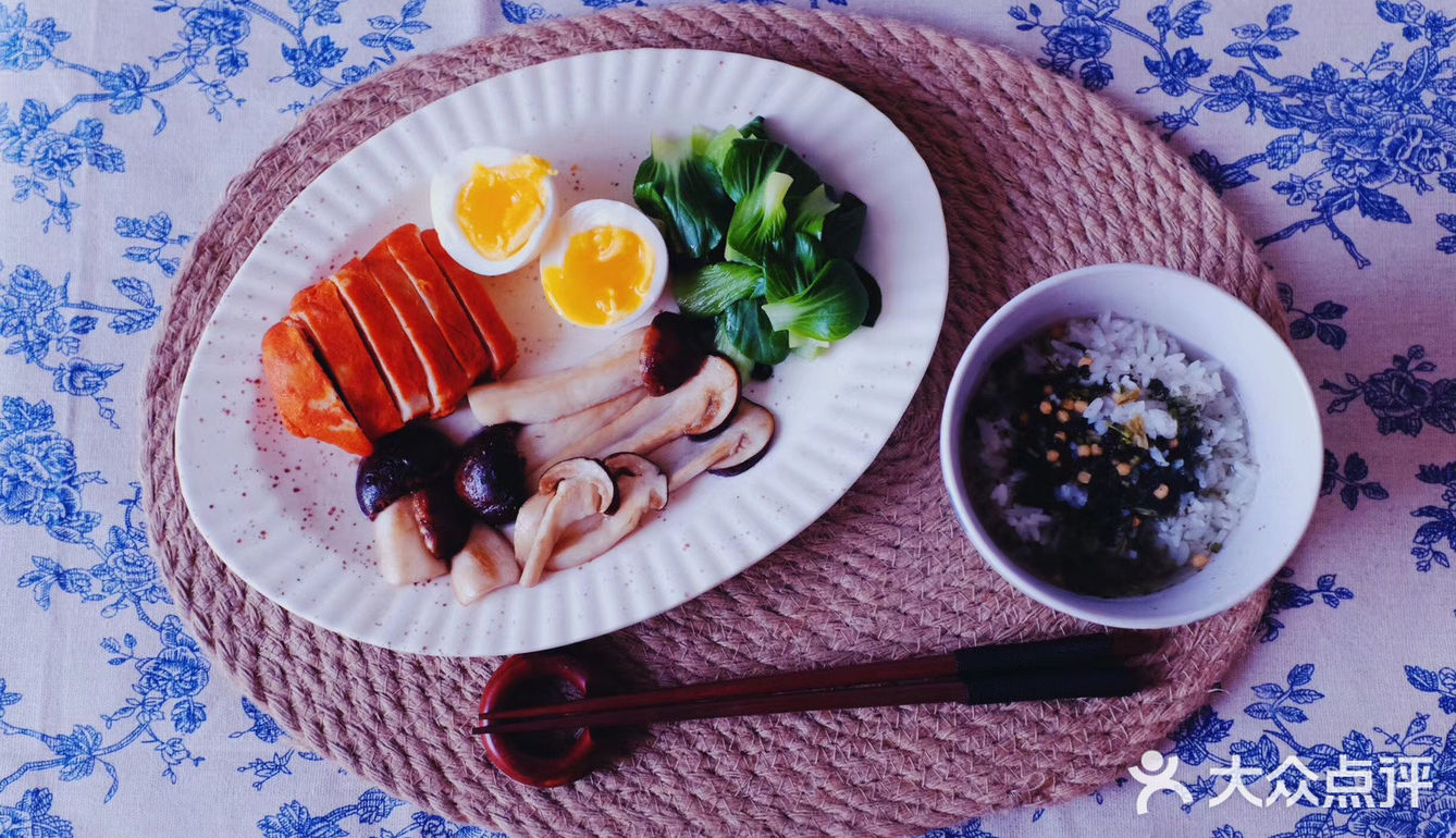 野沢菜漬のお茶漬け｜煎松茸｜溏心蛋