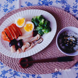 野沢菜漬のお茶漬け｜煎松茸｜溏心蛋