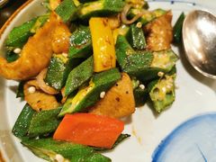 黑猪肉炒秋葵-广州文华东方酒店·江-由辉师傅主理