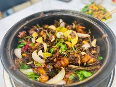 茶树菇香辣鸡煲-清真重庆巴爷香辣鸡煲(南小巷店)