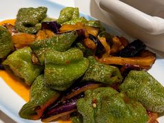 虎皮辣子烧茄子-马白开来特色羊排揪片子  (总店)