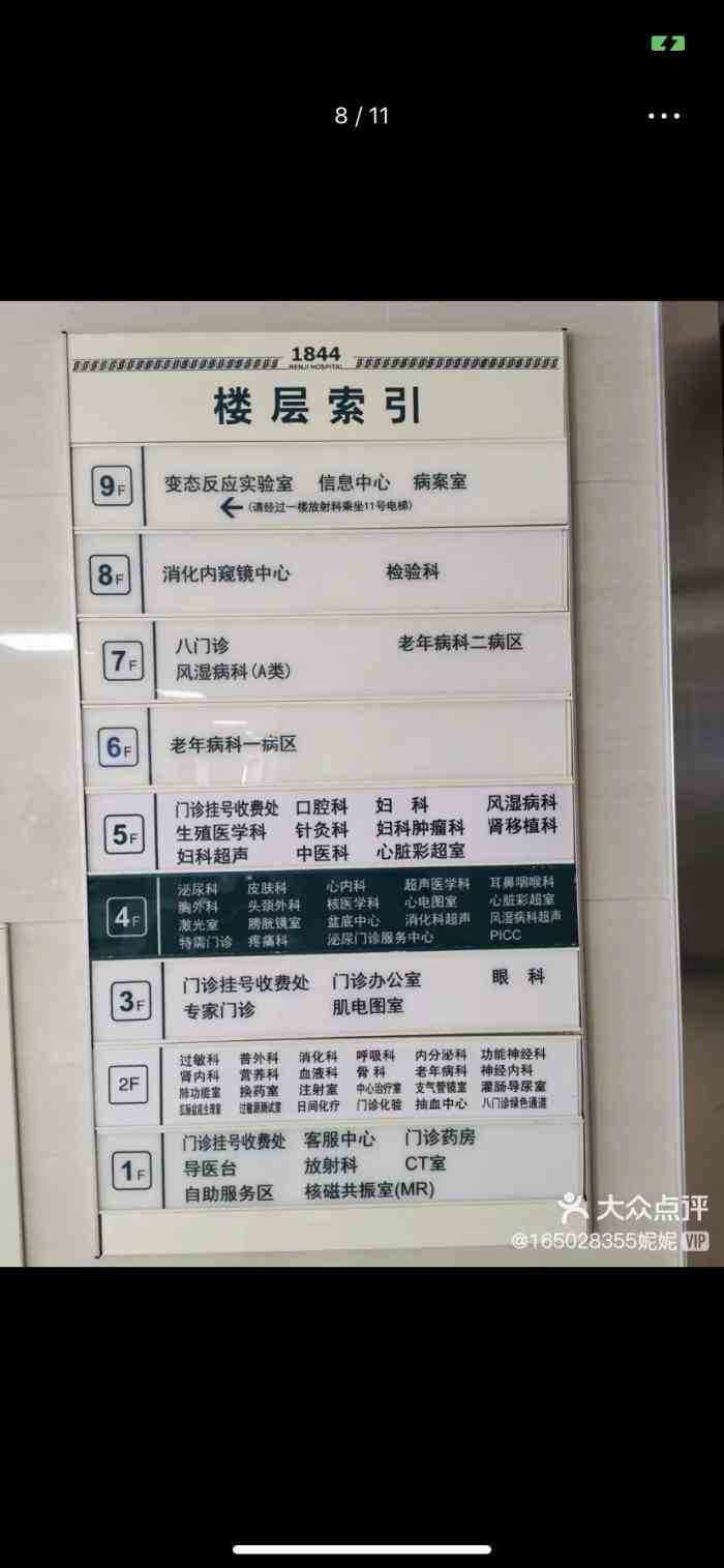 仁济医院楼层分布图图片