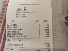 账单-Lugdunum Bouchon Lyonnais