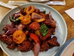 椒香虾仁爆鸡球-陈傻子餐厅(世纪都会店)