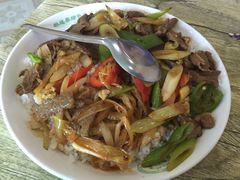 葱爆肉盖饭-杨家饭馆(八宝店)